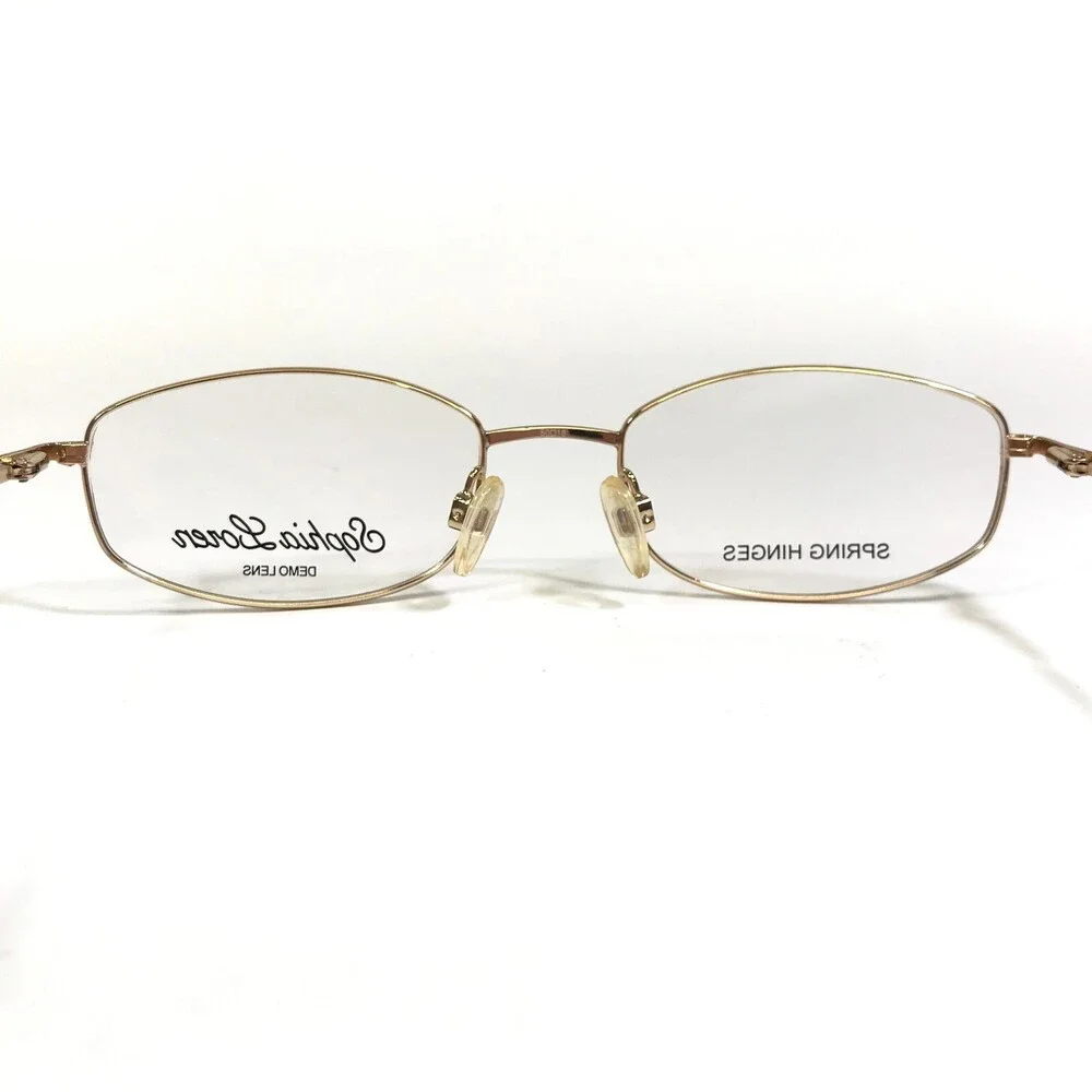 Sophia Loren Eyeglasses Frames M133 ZYLOWARE 153 Gold Tortoise Oval 50-18-140